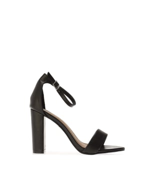 Womens Where’s That From Skye Strappy Block Heels with Buckle in black. Step out in style and sophistication with these strappy mid high block heels. These stunning shoes are designed to elevate your outfit and add a touch of glamour to your every step- Faux leather upper.- Single strap design.- Adjustable buckled ankle strap.- High block heel.- Cushioned insole for comfort.- Heel height: 3.9 inches (9.9cm) approx.- Synthetic upper  Synthetic lining  Synthetic sole.- Ref: RAH29BLACKPUMeasurements are intended for guidance only.