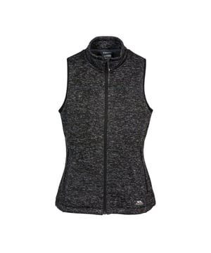 Women's Trespass Mildred Fleece Gilet.- Full zip fastening.- Sleeveless.- Zip pockets.- Airtrap Rating AT300.- Keep yourself warm and cosy with the Airtrap rating of AT300, providing excellent protection against the cold. Brushed Back.- The soft fabric feels luxurious against your skin while keeping you warm during chilly days. Knitted Marl Fleece.- Our Mildred fleece is made from high-quality knitted marl fabric that traps heat effectively, ensuring maximum warmth without adding bulk. Material: 100% Polyester. Ref: FAFLGIO1002BKM.