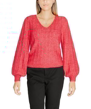 Rood breigoed met V
  hals voor dames van Guess
  Perfect voor het herfst
  /winterseizoen
  Effen patroon met instapsluiting en lange mouwen
  V
  hals met artikelcode W4BR0N Z3LG0
  Gemaakt van
  14% acryl
  3% alpaca
  5% wol
  75% polyester en
  3% spa