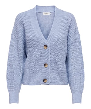 Marca: Solo.
  Genero: Mujeres.
  Tipo: Cardigan.
  Temporada: Otono/Invierno.
  Color: Azul claro.
  Sujecion: Botones.
  Mangas: Largas.
  Composicion: 100% acrilico.
  Lavado: Lavar a mano.