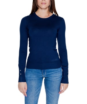 Merk: Guess
  Geslacht: Vrouwen
  Type: Gebreide kleding
  Seizoen: Herfst/Winter
  Kleur: blauw
  Patroon: effen
  Sluiting: aanschuiven
  Mouwen: lang
  Halslijn: ronde hals
  Artikelcode: W2YR30 Z2V62
  Samenstelling: 100% katoen
  Wassen: machinewas op 30Â°