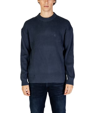 Marca: Calvin Klein Jeans.
  Genero: Hombre.
  Tipo: Punto.
  Temporada: Otono/Invierno.
  Color: azul.
  Mangas: largas.
  Escote: cuello redondo.
  Codigo del articulo: J30J326193.
  Composicion: 100% algodon.
  Lavado: lavar a maquina a 30Â°.