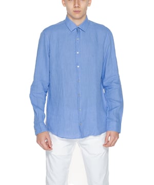 Classic blue pinstripe pattern
  Long sleeves
  Classic collar
  Button fastening
  Made of 100% linen
  Machine washable
  Ideal for the spring/summer season
  Designed for men
Material: 100% Linen