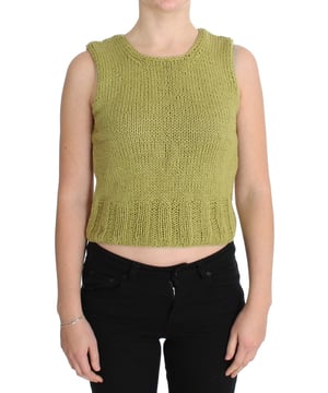 Marca: PINK MEMORIES.
  Condicion: Nuevo con etiquetas.
  Estilo: Sueter sin mangas.
  Color: Verde.
  Hecho en Italia.
  Material: 90% algodon 10% poliamida.