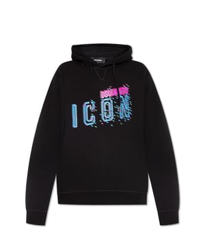 Merk: Dsquared2
  Geslacht: Heren
  Type: Sweatshirts
  Seizoen: Herfst/Winter
  Kleur: zwart
  Patroon: print
  Sluiting: slip on
  Mouwen: lang
  Kraag: capuchon
  Artikelcode: V_29531
  Samenstelling: 100% katoen
  Wassen: machinewas op 30Â°