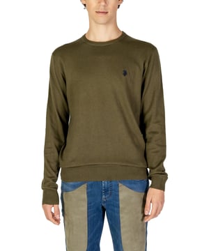 Marca: U.S. Polo Assn..
  Genero: Hombres.
  Tipo: Punto.
  Temporada: Otono/Invierno.
  Color: verde.
  Mangas: largas.
  Escote: cuello redondo.
  Codigo del articulo: US40 173006.
  Composicion: 10% cachemira 90% algodon.
  Lavado: lavar a maquina a 30Â°.
