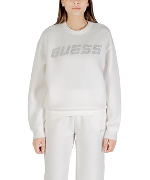Marca: Guess Active.
  Genero: Mujeres.
  Tipo: Sudaderas.
  Temporada: Primavera/Verano.
  Color: blanco.
  Patron: estampado.
  Mangas: largas.
  Escote: cuello redondo.
  Codigo del articulo: V4BQ15 K7UW2.
  Composicion: 75% viscosa 15% poliamida 10% elastano.
  Lavado: lavar a maquina a 30Â°.
