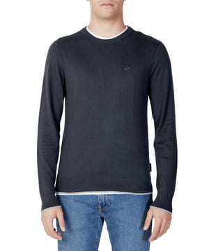 Marke: Armani Exchange.
  Geschlecht: Manner.
  Typ: Strickwaren.
  Saison: Herbst/Winter.
  Farbe: Grau.
  Muster: Einfarbig.
  Befestigung: Hineinschlupfen.
  Armel: Lang.
  Ausschnitt: Rundhalsausschnitt.
  Zusammensetzung: 95% Baumwolle 5% Kaschmir.
  Waschen: Handwasche.