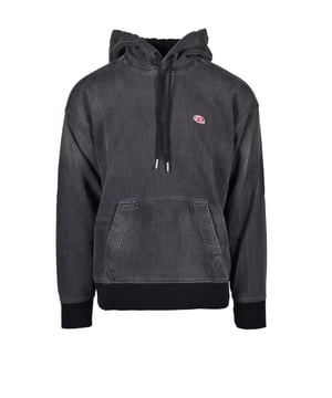 Marca: Diesel.
  Genero: Hombre.
  Tipo: Sudaderas.
  Temporada: Otono/Invierno.
  Color: gris.
  Mangas: largas.
  Escote: cuello redondo.
  Cuello: capucha.
  Bolsillos: un bolsillo.
  Codigo de articulo: DIEFELUAAG1ST0775587/01.
  Composicion: 98% algodon 2% elastano.
  Lavado: lavar a maquina a 30Â°.