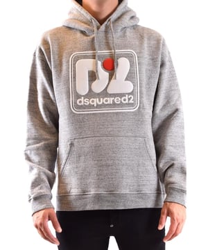 Marca: Dsquared2.
  Genero: Hombre.
  Tipo: Sudaderas.
  Temporada: Otono/Invierno.
  Color: gris.
  Patron: estampado.
  Cierre: sin cordones.
  Mangas: largas.
  Cuello: capucha.
  Bolsillos: bolsillos delanteros.
  Codigo del articulo: V_25742.
  Composicion: 100% algodon.
  Lavado: lavar a maquina a 30Â°.