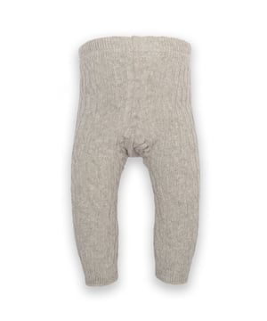 90% organic cotton 8% polyamide 2% elastane | Proud to be certified to the Global Organic Textile Standard (GOTS) | Grey marl cable knit | Elasticated waist and cuffs | Made in Turkey | Machine washable at 40 degrees, or at 30 degrees to be kinder to the planet