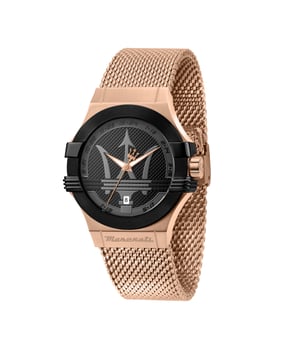 Robuust heren horloge van het merk Maserati. Het horloge heeft een polsbandje dat makkelijk kleiner gemaakt kan worden, de kast heeft een diameter van 42mm en het uurwerk is van Quartz.