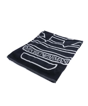 Woven Towel in navy.
