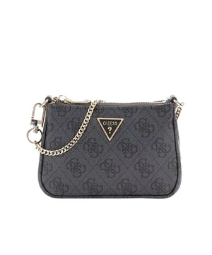 Trousse Guess Orlina logo 4G Femme Noir Synthétique. Authentique Bagagerie de la marque Guess - design streetwear/sportswear de Guess - Guess pour Femme fashion, parfait pour la vie de tous les jours - Trousse Guess de couleur Noir s'associe parfaitement avec le reste de votre dressing - matiere Synthétique confortable -   classic - Orlina logo 4G -