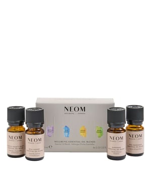 Discover the Neom Wellbeing Essential Oil Blends Gift Set, designed to elevate your daily wellness routine. This set features four 10ml essential oil blends: Scent to Sleep for a restful night, Scent to De-Stress for calming moments, Scent to Make You Happy for uplifting vibes, and Scent to Boost Your Energy for an invigorating start. Each blend is crafted from 100% natural ingredients, promoting relaxation, energy, and a positive mood. Perfect for use in a diffuser or bath, this gift set embodies Neom's commitment to ethical and sustainable practices.