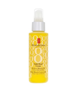 Discover the transformative power of Elizabeth Arden's Eight Hour® All-Over Miracle Oil. This multi-functional oil is perfect for your face, body, and hair, enriched with Tsubaki oil for deep hydration and long-lasting moisture. Experience visibly radiant and firmer skin while calming redness and evening out skin tone. This fast-absorbing formula not only nourishes and conditions your hair, eliminating frizz and flyaways, but also doubles as a soothing massage oil for enhanced skin suppleness. Treat yourself to luxurious hydration with every application.