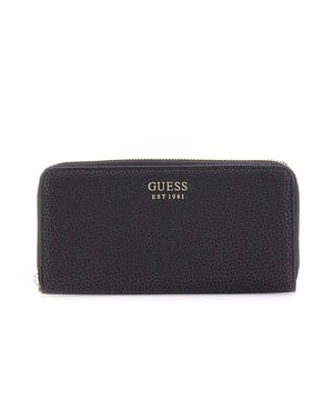 Portefeuille Guess Brenton SLG Femme Noir Synthétique. Authentique Bagagerie de la marque Guess - design streetwear/sportswear de Guess - Guess pour Femme fashion, parfait pour la vie de tous les jours - Portefeuille Guess de couleur Noir s'associe parfaitement avec le reste de votre dressing - matiere Synthétique confortable -   classic - Brenton SLG -