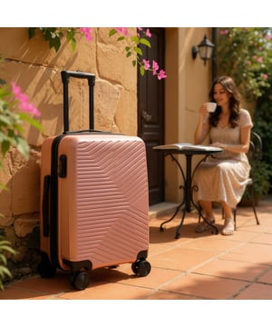 Discover the perfect blend of elegance, durability, and convenience with our Strong Hardshell Cabin Suitcase. Designed with a stunning finish, this cabin luggage is crafted for the modern traveler, offering strength and sophistication for all your journeys.

Features:
Premium ABS Shell: Lightweight yet tough, delivering exceptional protection against wear and tear.
Durable Frame: Adds durability and structural integrity, ensuring long-lasting performance.
Integrated Locks: Secure your belongings with built-in combination locks for added peace of mind.
8 Smooth Dual Wheels: Provides effortless 360° maneuverability, making navigation through airports and busy streets a breeze.
Ergonomic Telescopic Handle: Designed for comfortable handling and ease of use.
Stylish Interior: Fully lined with elasticated straps, zippered compartments, and mesh dividers for organized packing.

Size & Specification:
Dimensions: 36 x 23 x 56 cm
Weight: 2.10 kg
Capacity: 35L