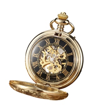 Elegante, mechanische Skelett-Taschenuhr mit Half-Hunter-Gehäuse und Sichtfenster. Inklusive passender Kette und Samtbeutel. Ideal für Sammler, Vintage-Liebhaber oder als unverwechselbares Geschenk. Wichtige Eigenschaften Mechanisches Skelett-Uhrwerk: Präsentiert das komplizierte Innenleben durch sein Skelett-Zifferblatt und bietet ein klassisches mechanisches Aufziehwerk für alle, die traditionelle Handwerkskunst schätzen. Half-Hunter-Gehäusedesign: Verfügt über ein Half-Hunter-Gehäuse mit Sichtfenster, sodass Sie die Uhrzeit ablesen können, ohne die Uhr ganz öffnen zu müssen, während das Zifferblatt vor Kratzern und Staub geschützt ist. Vintage-inspirierte Ästhetik: Mit Details im Antik-Stil verleiht diese Taschenuhr einen Hauch von altmodischem Charme und macht sie zu einem unverwechselbaren Accessoire für formelle Kleidung oder Sammlungszwecke. Passende Kette enthalten: Wird komplett mit einer passenden Kette zur sicheren Befestigung an einer Weste, Gürtelschlaufe oder Tasche geliefert und bietet sowohl Stil als auch Funktionalität. Material: Die Legierungskonstruktion gewährleistet Haltbarkeit und eine zeitlose Ästhetik.