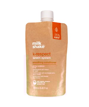 Experience the transformative power of Milk Shake K-Respect Smoothing Conditioner, specially formulated to strengthen and smooth your hair. Enriched with Organic Oils, Organic Muru Muru Butter, and Milk Proteins, this luxurious conditioner nourishes and protects while preserving color vibrancy. Free from parabens, it offers a guilt-free indulgence for your hair care routine. Simply apply to freshly washed hair, let it sit for a few minutes, and rinse for stunning results. Plus, our eco-friendly packaging reduces plastic use by up to 55%.