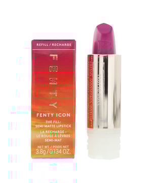 Fenty Beauty Icon The Fill Semi-Matte Refillable Lipstick offers rich, buildable colour with a smooth, semi-matte finish that feels comfortable and hydrating on the lips. 

Formulated with nourishing ingredients, the lipstick glides on effortlessly for an even application that doesn’t dry or crack. The innovative refillable packaging makes it easy to swap shades while reducing waste, combining beauty with sustainability.

How to Apply:

Apply directly to clean, dry lips starting at the center and moving outward for full coverage. Use a lip liner for more precise definition if desired. Reapply as needed throughout the day to maintain vibrant colour and smooth hydration.