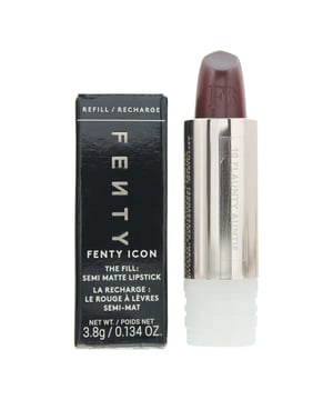 Fenty Beauty Icon Semi-Matte Refillable Lipstick in shade Flaunty Auntie is a rich, deep plum shade that exudes confidence and elegance. This luxurious lipstick delivers a smooth, velvety semi-matte finish with full, buildable coverage that feels comfortable and hydrating on the lips. The formula glides on effortlessly and stays vibrant for hours without drying or feathering. Packaged in sleek, refillable eco-conscious casing, Flaunty Auntie is perfect for making a bold statement with a touch of sophistication.

How to apply:

Begin by outlining your lips with a lip liner in a matching shade for precise definition (optional). Apply the lipstick directly from the bullet or use a lip brush for more accuracy. Fill in your lips evenly, building color to your desired intensity. Blot with a tissue for a softer finish or leave as is for full, dramatic coverage. Reapply as needed throughout the day.
