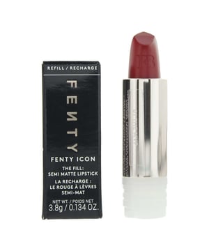 Fenty Beauty Icon Semi-Matte Refillable Lipstick – 01 The MVP is a richly pigmented, velvety lipstick that delivers a smooth, semi-matte finish with a comfortable, long-lasting wear. This bold, vibrant red shade is designed to make a statement, flattering a wide range of skin tones. The formula glides on effortlessly, providing full coverage without drying out your lips. Plus, it comes in a sleek, eco-friendly refillable case, making it a sustainable choice for your beauty routine.

How to apply:

Start by outlining your lips with a lip liner for precise definition (optional). Then, apply the lipstick directly from the bullet or use a lip brush for more control. Fill in the lips evenly, building up intensity as desired. Blot lightly with a tissue for a softer finish or leave as is for full-impact color. Reapply as needed throughout the day.