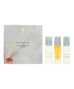 Thameen Britologne Collection Discovery Set is a refined trio of Eau de Cologne Elixirs from Thameen’s Britologne Collection. This gift set is perfect for gifting or fragrance exploration. Each scent is a contemporary twist on classic cologne, inspired by the essence and elegance of Covent Garden.

Fanfare is a bright and vivacious cologne that captures the essence of Covent Garden’s flower market, blending citrus, herbs, and floral freshness into a lively, elegant accord.
Top Notes: Bergamot, Lemon, Neroli, Flower‑Market Accord
Heart Notes: Rosemary, Vermouth, Juniper Berry 
Base Notes: Musk, Patchouli, Vetiver 

Bohemian Infusion is a dual-natured scent that contrasts bright citrus and spice with darker aromatic and resinous facets—edgy yet poetic, echoing Covent Garden’s bohemian spirit.
Top Notes: Grapefruit, Petitgrain, Blackcurrant, Cardamom  
Heart Notes: Artemisia, Longoza, Cinnamon, Myrtle 
Base Notes: Ambrostar, Labdanum, Ambre 84 de Laire, Patchouli  
Bravi is a soft and sumptuous cologne that blends creamy gourmand sweetness with elegant florals and warm spice, evoking the lush drama and artistry of the Covent Garden Opera House.
Top Notes: Bergamot, Bitter Orange, Ginger
Heart Notes: Tuberose, Saffron, Honey  
Base Notes: Walnut Milk Accord, Vanilla, Tobacco  
How to Apply
Begin with clean, dry skin.

Spray onto your body’s warmest areas—such as the wrists, inner elbows, or neck—for enhanced projection and longevity.

Avoid rubbing after application, as it can diminish the scent’s lifespan.

For wrist application, apply after hand washing to ensure the fragrance settles cleanly and vibrant.