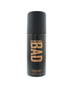 Bad by Diesel is a Woody Aromatic fragrance for men. Rebellious and seductive, this deodorant spray is perfect for the cooler seasons and ideal for night wear. It offers a daring blend of sharp spices, aromatic herbs, and smoky woods, creating a bold and edgy scent that leaves a lasting impression.

The fragrance opens with a fresh and invigorating burst of bergamot, lavender, and a pinch of cardamom, delivering a crisp yet spicy introduction that exudes confidence. The heart reveals a provocative mix of caviar accord and sage, adding an unexpected salty nuance and herbal depth. The base settles into an intense combination of tobacco, orris root, and woody notes, leaving behind a warm, smoky, and masculine trail.

Ideal for those who appreciate daring, aromatic, and sensual fragrances, Diesel Bad is a scent that embodies defiance and allure, housed in a sleek, rugged bottle that reflects its bold identity.

Top Notes: Bergamot, Lavender, Cardamom.
Middle Notes: Caviar Accord, Sage.
Base Notes: Tobacco, Orris Root, Woody Notes.

How to Apply:

Apply it to your body's warmest points, such as the crease of your elbows and wrists, to intensify the longevity of the fragrance.

Avoid rubbing after application, as this will reduce the longevity of the fragrance.

For wrist application, apply the fragrance after hand washing.