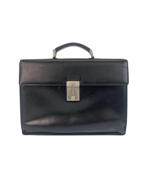 Features a secure combination lock for added protection.
  Designed with a top handle for convenient carrying.
  Includes interior pockets for organized storage.
  Ideal for professional use and travel.
Material: Leather