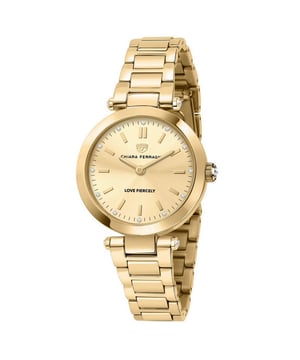 Chiara Ferragni R1953103504 - Damenuhr Quarz aus Edelstahl• Material: Edelstahl• Glas: Mineral• Armband: Edelstahl• Farbe: Gold• Wasserbeständigkeit: 50 m (5 ATM)• Gehäusegröße: 34 mm