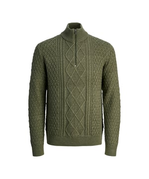 Jersey de cuello alto North de Jack & Jones en color verde.