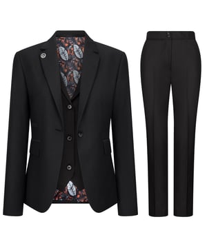 Mejora tu vestuario profesional con este traje sastre de 3 piezas para mujer en un clásico acabado negro liso. Diseñado para una silueta elegante y estructurada, incluye blazer, chaleco y pantalón a juego que se adaptan al cuerpo sin sacrificar la comodidad. Perfecto para la oficina, entrevistas o eventos formales, este versátil conjunto ofrece infinitas posibilidades de estilo: llévalo en conjunto para un look elegante o combínalo con otras prendas para un look elegante e informal. Hecho de una mezcla de poliéster, viscosa y licra, ofrece durabilidad y un toque de elasticidad para una comodidad durante todo el día. Características principales: Ajuste entallado: Se adapta al cuerpo para una silueta limpia y estructurada. Conjunto completo de 3 piezas: Incluye blazer, chaleco y pantalón. Acabado negro liso clásico: Atemporal y versátil para todos los entornos profesionales. Multiocasión: Ideal para negocios, entrevistas y eventos formales. Flexibilidad de estilo: Se puede usar como conjunto completo o combinado con otras prendas básicas. Cómoda mezcla de telas: 65 % poliéster, 32 % viscosa, 3 % licra para mayor elasticidad y durabilidad.