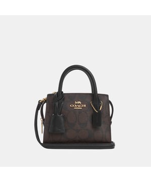 Signature Andrea Mini Carryall, Four protective feet at base, Inside multifunction pocket,  Length: 15.00 cm,  Width: 8.00 cm,  Height: 11.00 cm