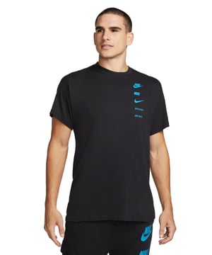 Nike Sportswear Mens T Shirt. Cotton Jersey Tee. - .
Ribbed Crew Neck and Short Sleeves. Graphic Print Multi Swoosh and Nike Logo to the front and Back. - .
Standard Fit for A Relaxed, Easy Feel. - .
This T Shirt Offers You all day Comfort. - .     
Crew Neck, Short Sleeves. - . 
Using Soft Cotton for a Fell that’s ideal as a layer or on its own.