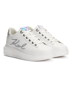 Stylish leather trainers with the iconic Karl Signature logo on the side, finished with a cushioned sole for comfort and all-day wear.