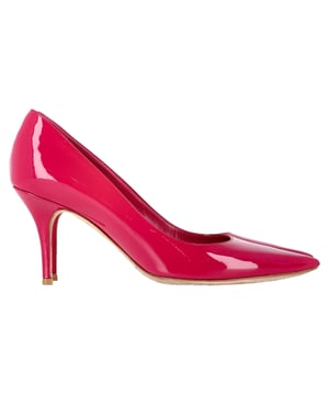 VINTAGE, RRP AS NEW
The Dior Pointed-Toe Pumps in pink patent leather blend feminine charm with polished sophistication, featuring a glossy finish and sleek silhouette that enhance any ensemble. Their refined pointed toe and timeless design make them a versatile staple for both day and evening wear. Pair them with a tailored white suit for a fresh, modern contrast, or style with a floral dress to amplify their romantic appeal.

 Dior Pointed-Toe Pumps in Pink Patent Leather

Condition: Very good
Signs of wear: Include Box., Minor markings, Lightly used but very well maintained. Minor mark at soles & creasing, light scuffing at the soles and heels.
Packaging: Box
Color: Pink
Material: Leather | patent leather
Size: EU | 37.5
Measurements: Heel height: 80; Insole length: 270
SKU: NAPPUGBSH537460W