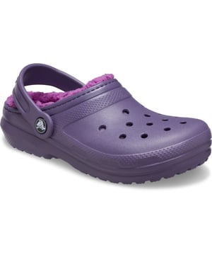 Kids love the comfort of the Crocs Classic Clog and now there's a toasty lined version to keep the feeling going all season. The soft, fuzzy liner adds to the cushion and comfort. They're great as slippers, yet capable outdoors, too.