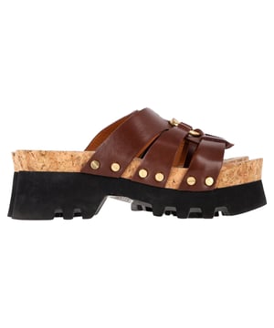 VINTAGE, RRP AS NEW
 Step into effortless elegance with the Chloé Owena Platform Sandals in rich brown calf leather—where timeless sophistication meets modern height. The chunky platform and graceful ankle strap deliver both comfort and standout appeal, making them the perfect base for any ensemble. **Styling tip:** Pair them with cropped wide-leg trousers and a soft cream blouse for a chic daytime look, or style them with a flowy midi dress to elongate your legs and elevate your evening outfit.

Chloé Owena Platform Sandals in Brown Calf Leather

Condition: Very good
Signs of wear: Include Box., Minor markings, Lightly used but very well maintained. Minor mark at soles & creasing, light scuffing at the soles and heels.
Packaging: Box
Color: Brown | ochre
Material: Leather | calfskin leather
Size: EU | 36
Measurements: Heel height: 70; Insole length: 250
SKU: NAPPUGBSH523918W