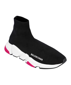 Balenciaga Speed lT Sneaker  
Hochwertige Verarbeitung  
Verschluss: Slipper  
Socke-ähnliche Konstruktion  
Runde Zehenpartie  
Rutschfeste Sohle  
Besonders leicht  
Sohlenhöhe (cm): 4,5  
Farbakzente auf den Sohlen  
Hergestellt aus recyceltem Material  
Balenciaga-Logodetails  
Hergestellt in Italien