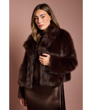 Occasion Short Faux Fur Coat
