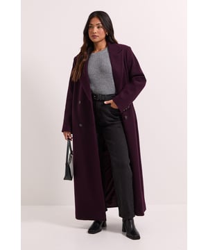 Petite Maxi Length Double Breasted Coat