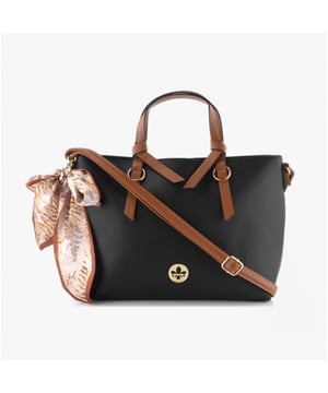 This lightweight handbag features a synthetic upper, textile lining, and a round toe shape. Its adjustable strap makes it practical for casual use
