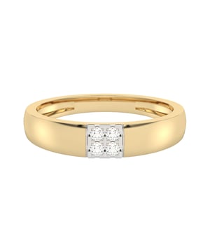 Geschaffen für die Ewigkeit. Fair produzierte Diamanten.  Ring in 585 Gelbgold mit im Labor gezüchteten Diamanten. Ringkopf ist 4,2mm groß. Der Schaft 2mm.