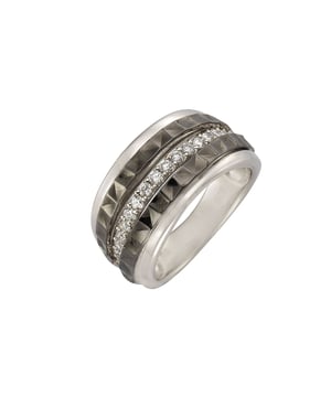 Große Auswahl an klassischem Silberschmuck im Shop!  Celesta - Damen-Ring aus 925 Sterling Silber rhodiniert mit Zirkonia-Steinen