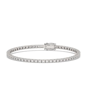 Geschaffen für die Ewigkeit. Fair produzierte im Labor gezüchtete  Diamanten.  Armband für Frauen in 585 Weißgold mit 60 im Labor gezüchteten Diamanten. Geschaffen für die Ewigkeit. Fair produzierte Diamanten. Das perfekte Geschenk für deine Frau.