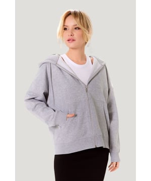 You'll love the comfort of this soft zip front hoodie with it's cozy hood. With long sleeves with ribbed cuffs ensure a snug feel, the kangaroo front pockets add practicality and style. Designed with an oversized fit, this hoodie offers a relaxed, on-trend look. There's a colour for every wardrobe - what's your colour?.

24" Shoulder to Hem.