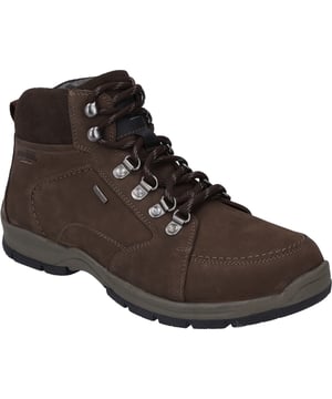Estos zapatos están fabricados piel de becerro muy resistente, lo que los hace muy duradero. Para mantener los pies calientes ni siquiera en los días de mucho frío, hemos forradoeste botín adecuado para el uso diario con cuero. El práctico cordón deportivo proporciona al pie una gran al caminar. La típica tecnología TopDryTex de JOSEF SEIBEL le protege de la lluvia y la nieve. Puedes cambiar cómodamente la plantilla extraíble. La construcción Strobel se utiliza normalmente para los sneakers porque hace que el zapato sea ligero. Lenny 56 ofrece a los pies un ajuste extra gracias a el ancho K. ¡Disfruta de tu libertad con tu fiel compañero!