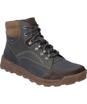Nuestros botines están fabricado con piel de becerro de alta calidad, por lo que son muy duradero. Para los días fríos, nuestras boots son las adecuadas para el uso diario por su cálido forro de felpa. El cómodo cordón deportivo proporciona al pie la mejor al caminar. Nuestro modelo también está equipado con una plantilla intercambiable. El método de fabricación Strobel se utiliza normalmente para los zapatillas de correr y hace que el zapato sea muy deportivo. Con el ancho de zapato H el botín es perfecto para los pies fuertes. ¡Déjate acompañar por Raymond 02 en tu tiempo libre!