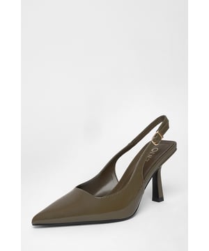 - Patent finish - Slingback strap - Pointed toe - Court style - Heel height: 9.5cm / 3.75 inches